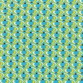 Montreux-Yellow Circle Design On Blue