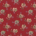 Old Fashioned Calicoes Green Blue Flower On Red