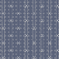 Heritage Prints Dark Blue Stripe with Dots