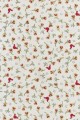 Glory Garden Small Red Floral-Bird On White