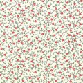 Old Fashioned Calicoes-Red Floral vine On Ivory