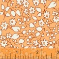 Feedsack 6 White Monotone Flower  On Orange